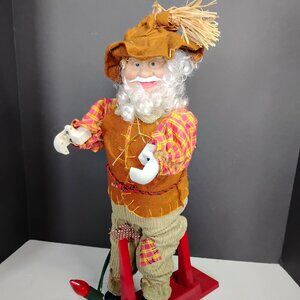 Customized Mr. Christmas Large Stepping Santa Climbing Grandpa with Ladder